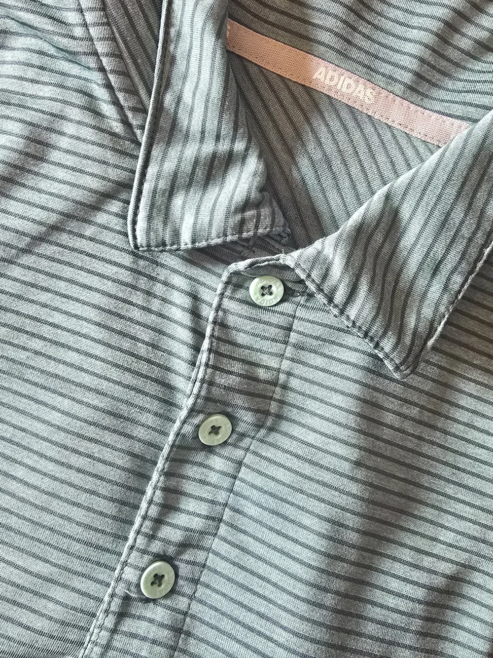 Adidas Men’s Green Striped Polo Shirt 0552